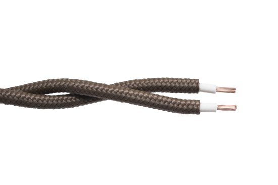Ретро провод Electraline 2x1.5 на отрез ГОСТ цвет коричневый