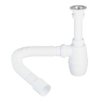 Сифон для раковины Wirquin Pro 1 1/4х40 мм с выпуском d63 мм с соединением 40/50 мм (30718050)