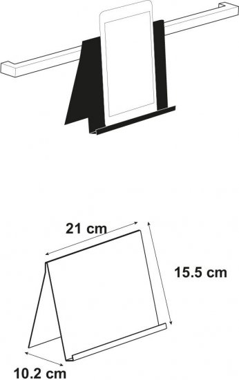 Подставка для планшета/телефона Delinia ID 21x15.5x10.2 см сталь цвет чёрный