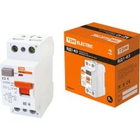 Узо TDM ELECTRIC ВД1-63 2Р, 63 А, 30 мА