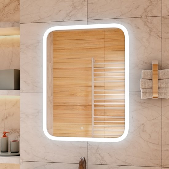 Зеркало с подсветкой прямоугольное 60х80 см с сенсорным включением Continent Horta (ЗЛП2398)