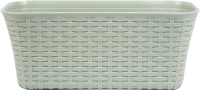 Ящик балконный Idea Ротанг 40x18x16 см v11 л пластик серый