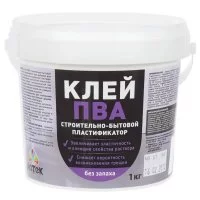 Клей ПВА для пластификации растворов 1 кг цвет бежевый