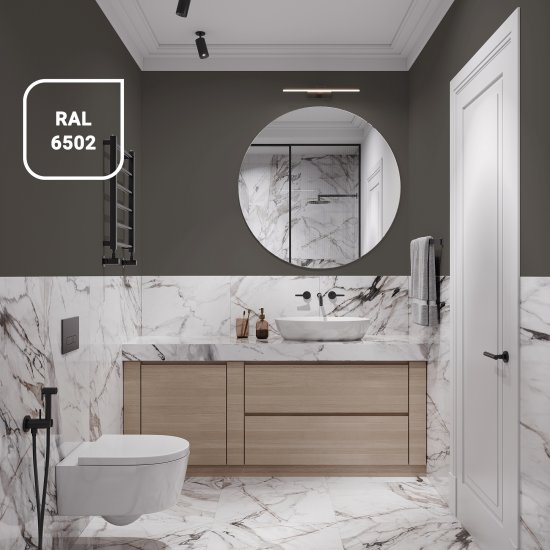 Краска для стен кухни и ванной Luxens моющаяся матовая прозрачная база C 5 л