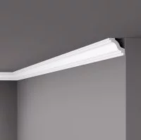 Плинтус потолочный полистирол ударопрочный NMC C2-RU белый 40x40x2000 мм