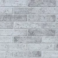 Листовая панель ПВХ 962x499x3 мм Кирпич серый 0.48 м²