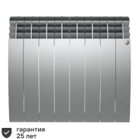Радиатор секционный Royal Thermo Biliner 500/87 8 секций боковое подключение биметалл серый