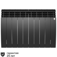 Радиатор секционный Royal Thermo Biliner 500/87 10 секций боковое подключение биметалл черный