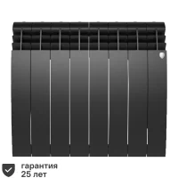 Радиатор секционный Royal Thermo Biliner 500/87 8 секций боковое подключение биметалл черный