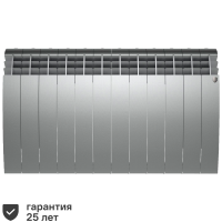 Радиатор секционный Royal Thermo Biliner 500/87 12 секций боковое подключение биметалл серый