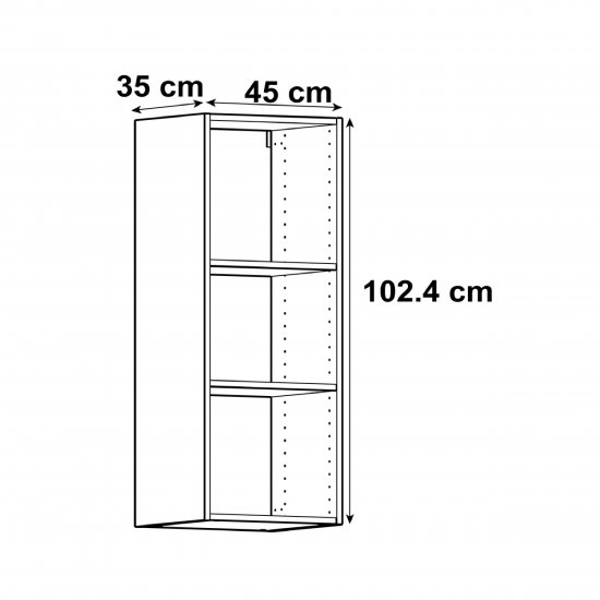 Каркас навесной Delinia ID 45x102.4x35 см ЛДСП цвет белый