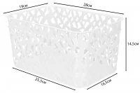 Корзинка универсальная 28x19x14.5 см 3xL пластик цвет белый