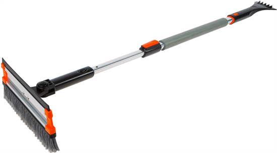 Щётка сметка для снега со скребком телескопическая