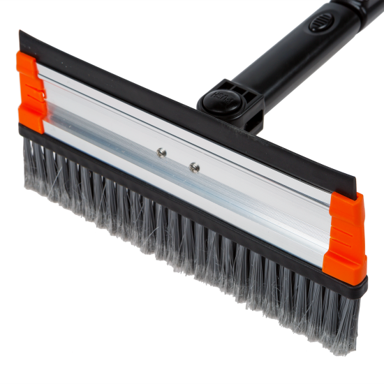 Щётка сметка для снега со скребком телескопическая