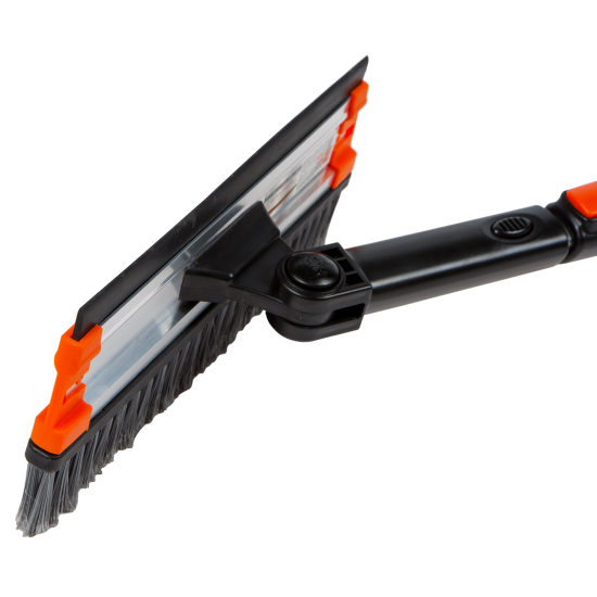 Щётка сметка для снега со скребком телескопическая