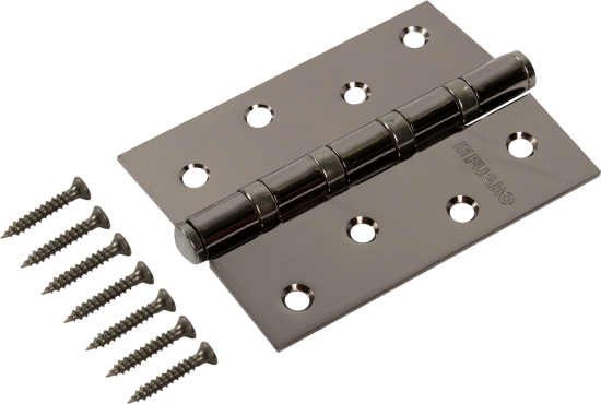Петля универсальная U1004BB-BN/BL 100x75x2.5 мм сталь цвет глянцевый чёрный