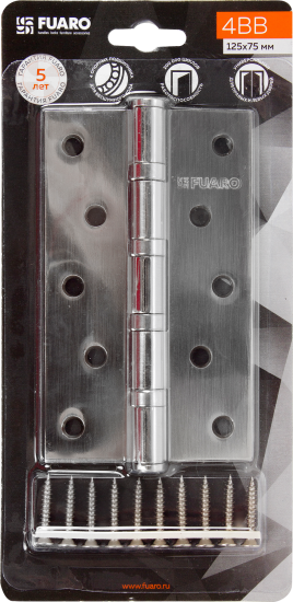 Петля универсальная U1254BB-SN/BL 125x75x2.5 мм сталь цвет матовый никель