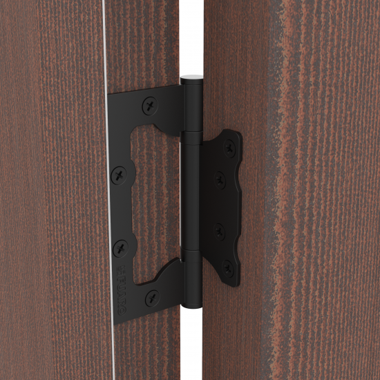 Петля без врезки N100500/2BB-BL/BL 100x75x2.5 мм сталь цвет матовый чёрный 1 шт.