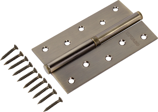 Петля съёмная левая S125413L-AB/BL, 125x75 мм, сталь, цвет бронза