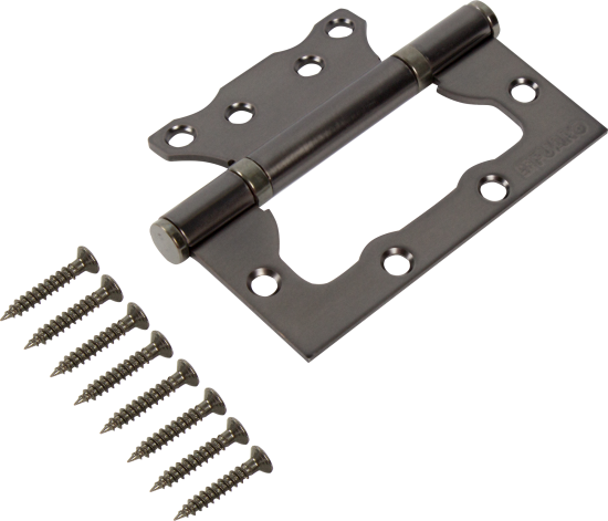 Петля без врезки N100500/2BB-GR/BL 100x75x2.5 мм сталь цвет графит