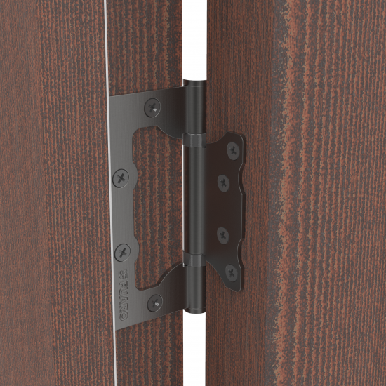 Петля без врезки N100500/2BB-GR/BL 100x75x2.5 мм сталь цвет графит