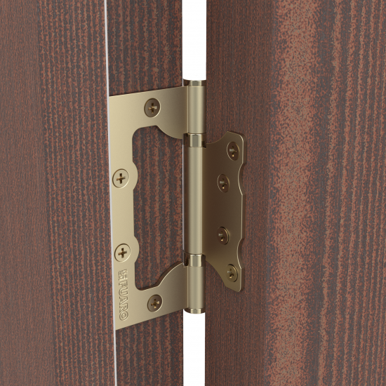 Петля без врезки N100500/2BB-PB/BL 100x75x2.5 мм сталь цвет золото