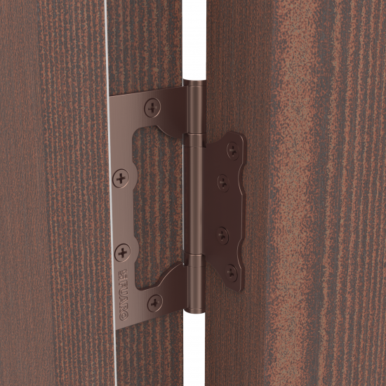 Петля без врезки N100500/2BB-AC/BL 100x75x2.5 мм сталь цвет античная медь