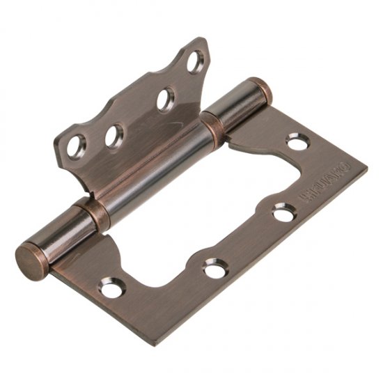 Петля без врезки N100500/2BB-AC/BL 100x75x2.5 мм сталь цвет античная медь