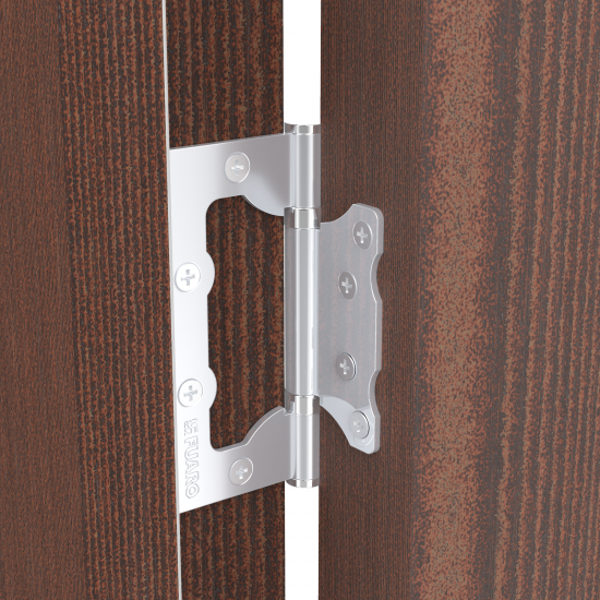 Петля без врезки N100500/2BB-WP/BL 100x75x2.5 мм сталь цвет белый жемчуг