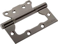 Петля без врезки N100500/2BB-BN/BL 100x75x2.5 мм сталь цвет глянцевый чёрный