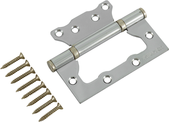 Петля без врезки N100500/2BB-CP/BL 100x75x2.5 мм сталь цвет хром