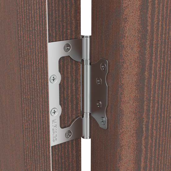 Петля без врезки N100500/2BB-CP/BL 100x75x2.5 мм сталь цвет хром