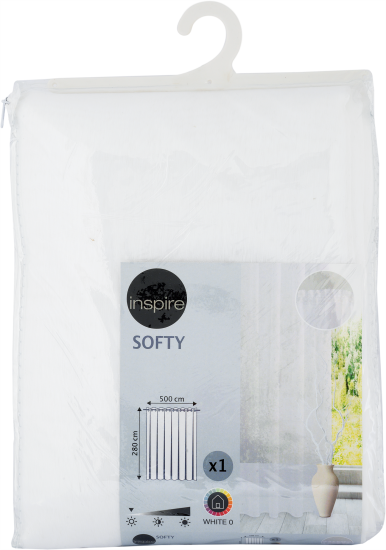 Тюль на ленте Inspire Softy 500x280 см цвет белый