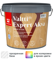 Антисептик защитно-декоративный Tikkurila Valtti Expert Akva База EP бесцветный полуматовый 2.7 л