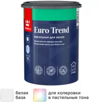 Краска для стен и потолков Tikkurila Euro Trend моющаяся матовая цвет белый база А 0.9 л