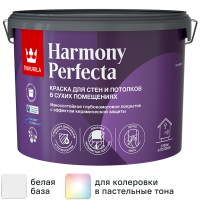 Краска для стен и потолков Tikkurila Perfecta моющаяся матовая цвет белый база А 9 л
