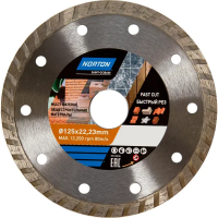 Диск алмазный универсальный Norton 70184603362 турбо 125x22.2x2.2 мм
