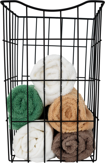 Корзина для белья 25x25x40 см цвет чёрный