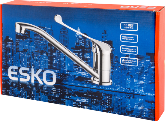 Смеситель для кухни Esko Dhaka общая высота 16.3 см цвет хром