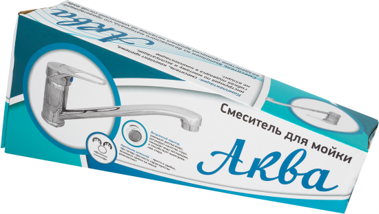 Смеситель для кухни Аква общая высота 12 см цвет хром
