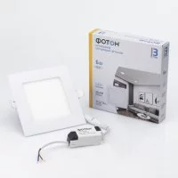 Квадратный светодиодный встраиваемый светильник ФОТОН CLI- 6W2700K-S
