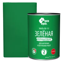 Эмаль ПФ-115 Простокраска полуматовая цвет зелёный 0.8 кг