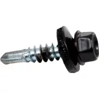 Кровельный саморез КРЕП-КОМП 5,5x25 RAL8019 серо-коричневый 250 шт.
