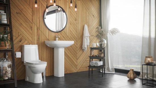 Унитаз-компакт Sanita Luxe Koob универсальный выпуск двойной слив