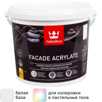 Краска фасадная Tikkurila Facade Acrylate матовая цвет белый база А 5 л