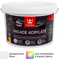 Краска фасадная Tikkurila Facade Acrylate матовая прозрачная база C 9 л