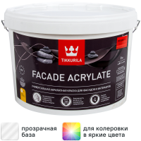 Краска фасадная Tikkurila Facade Acrylate матовая прозрачная база C 9 л