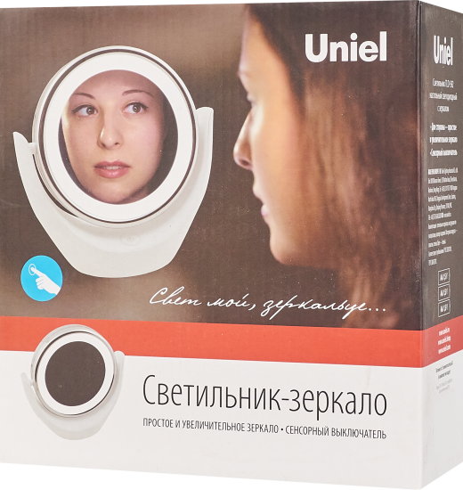 Зеркало косметическое Uniel TLD-592 настольное 19 см