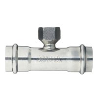 Тройник Valtec (VTi.932.I.280428) 28 мм х 1/2 ВР(г) х 28 мм нержавеющая сталь