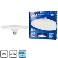 Лампа светодиодная Uniel UFO220 E27 220 В 40 Вт диск матовый 3200 лм холодный белый свет